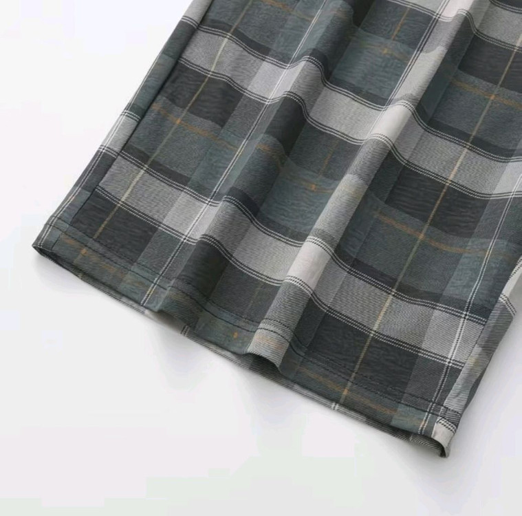 체크무늬 순면 남성용 반바지 잠옷(새상품)--4