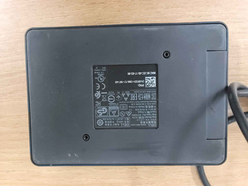 DELL 델 도킹스테이션 K17A WD15 K17A001 19.5v 6.7a 어댑터 포함 이미지