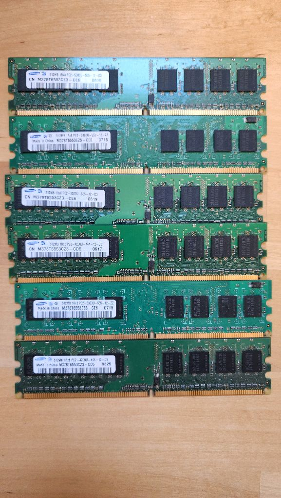 램 DDR1 DDR2 DDR3 최저가에 판매합니다 이미지