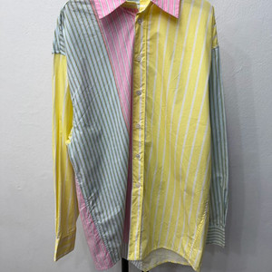 정품) 마르니 여성 오버핏 컬러풀 스트라이프 셔츠 36