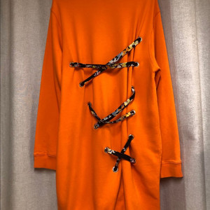 MSGM 밀라노 아일렛 레이스업 롱 맨투맨 원피스M