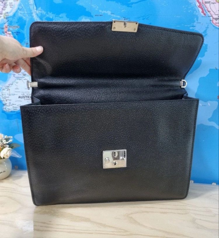 발리 서류가방.은장(최상급소가죽.정품--7