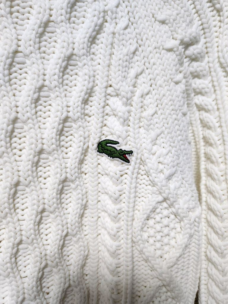 XS(90)라코스테 여성 케이블 니트 스웨터--3