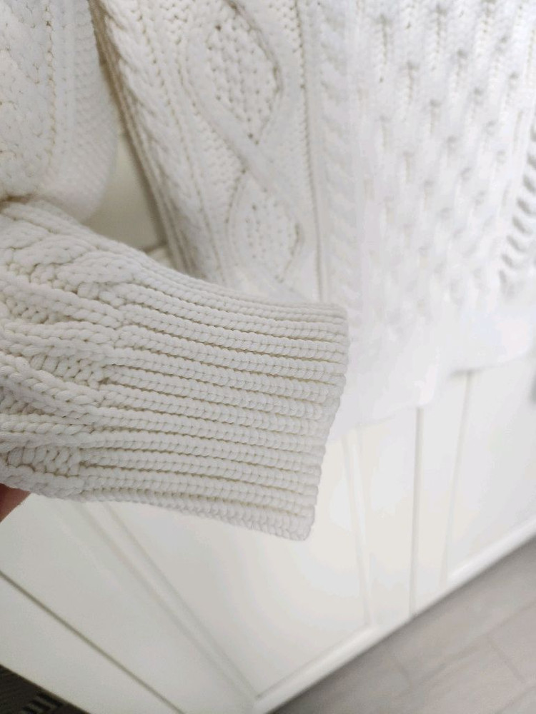 XS(90)라코스테 여성 케이블 니트 스웨터--4