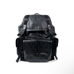 디올 다이아몬드 자카드 힛더로드 백팩 라지 블랙