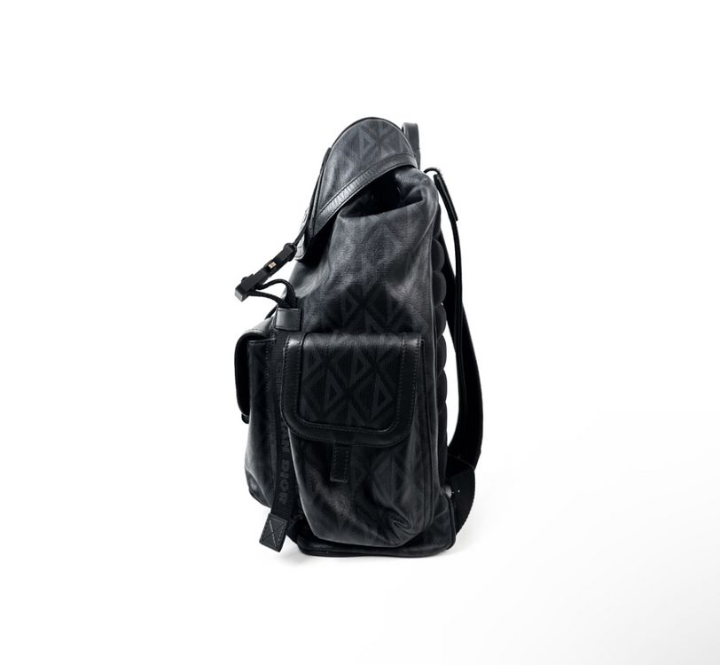 디올 다이아몬드 자카드 힛더로드 백팩 라지 블랙--1