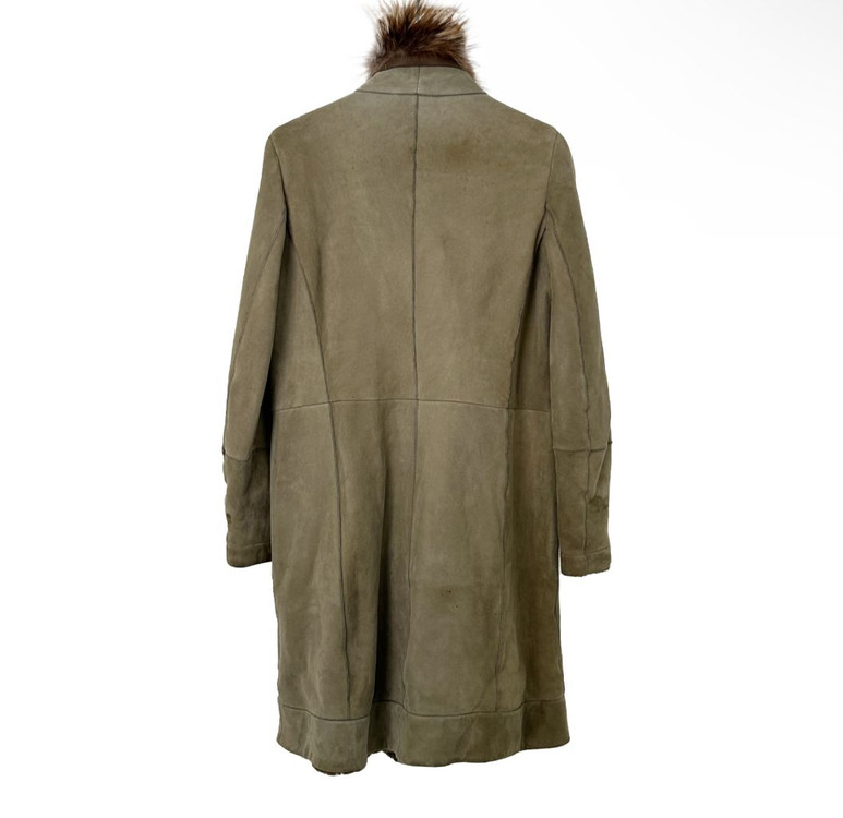 42] 브루넬로 쿠치넬리 여성 램스킨 여우 무스탕 코트--3