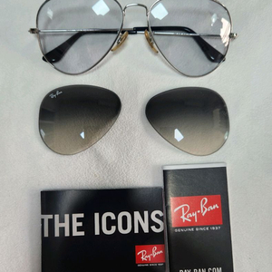 레이밴 이볼브(변색)선글라스+레이밴 그래디언트 투톤렌즈 추가구성