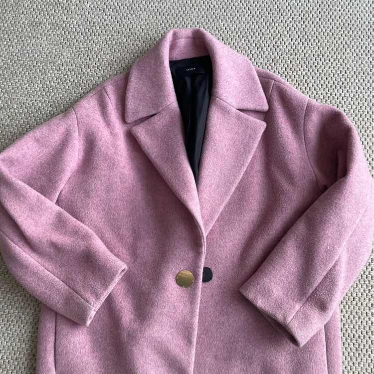 시스템 핑크 캐시미어 코트 160--3