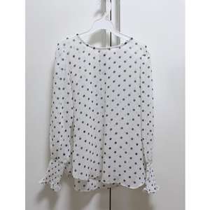 트위 도트 시스루 블라우스