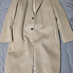 드로우핏 프리미어 퓨어 캐시미어 히든 싱글 코트 모카 베이지 xl