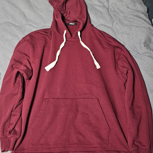 드로우핏 레이어드 스트링 테잎 후드 버건디 xl