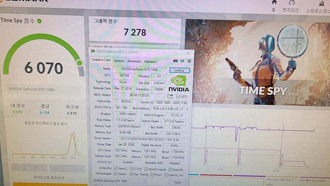 엔비디아 GTX 1080 8G 래퍼런스 그래픽카드 판매합니다 이미지
