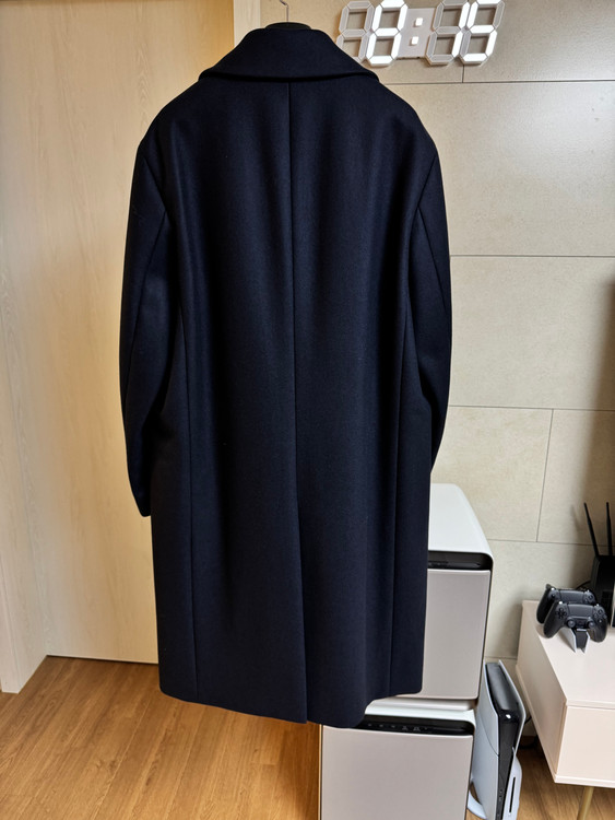 인사일런스 싱글 캐시미어 오버핏 코트--2