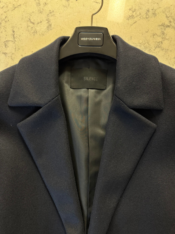 인사일런스 싱글 캐시미어 오버핏 코트--3