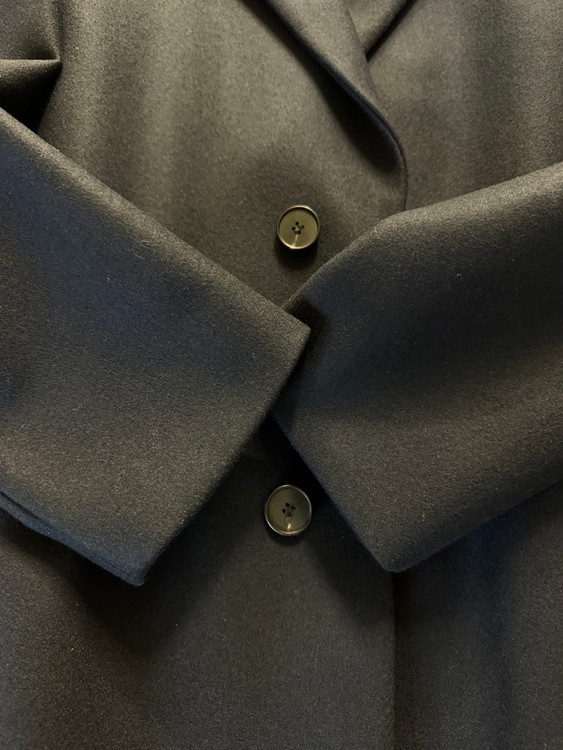 인사일런스 싱글 캐시미어 오버핏 코트--5