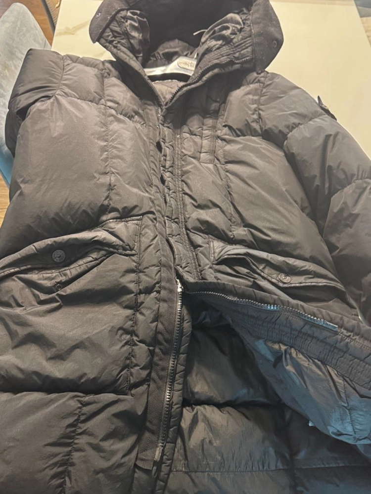스톤아일랜드 크링클렙스 롱패딩 블랙 M 이미지