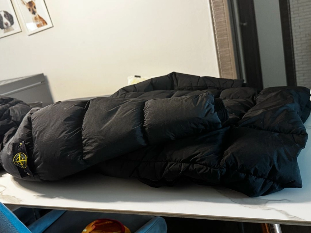 스톤아일랜드 크링클렙스 롱패딩 블랙 M 이미지