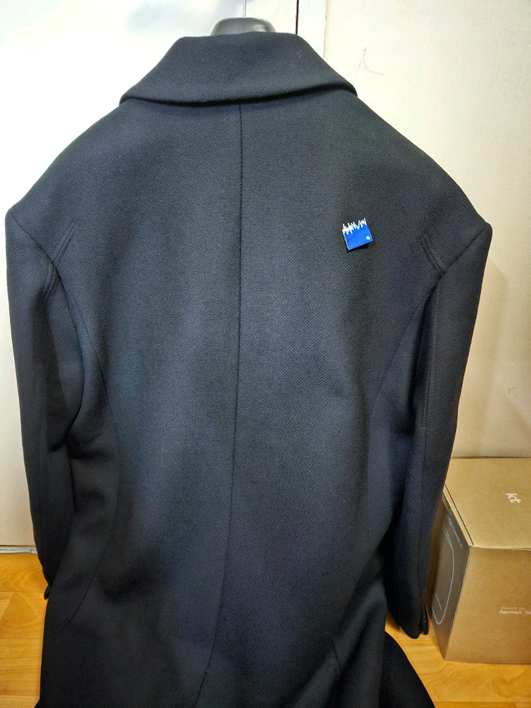 자라 x 아더에러 울 블렌드 오버사이즈 코트 블랙--3