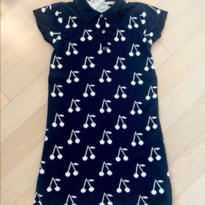 봉쁘앙 체리 니트 블랙 원피스 8y (6-7세)