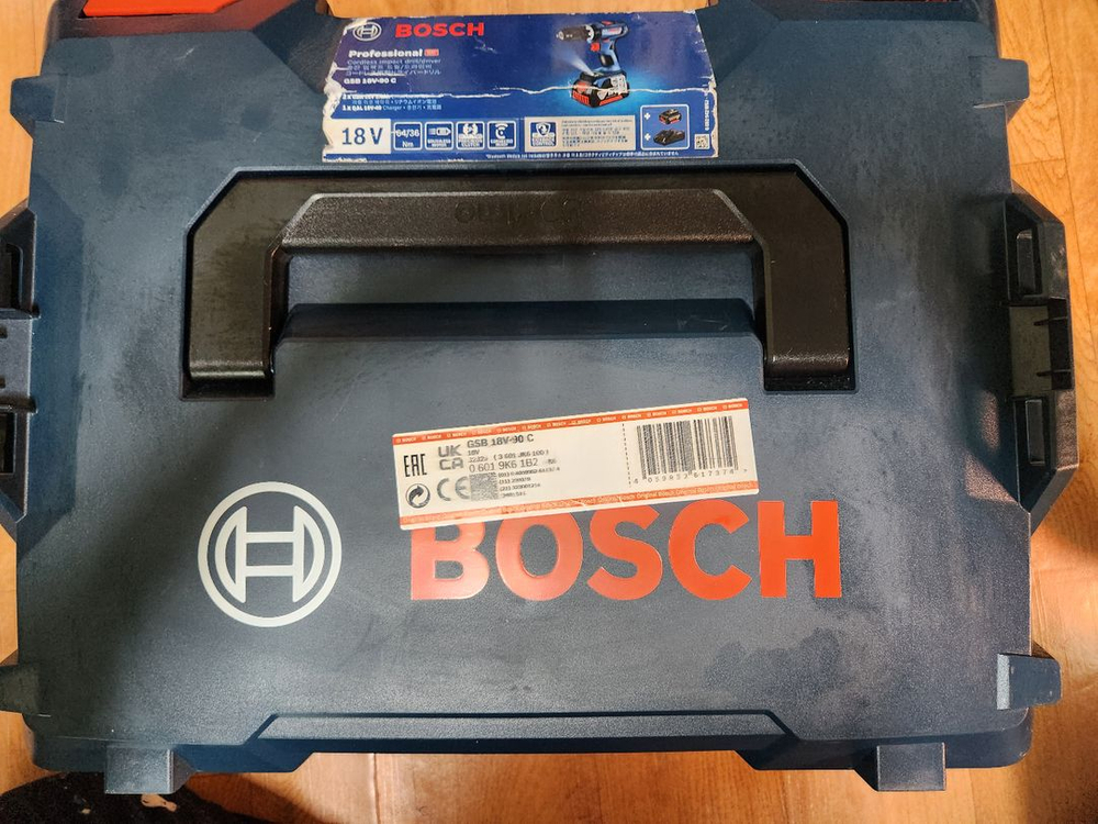 보쉬 GSB 18V-90 C 전문가용 드릴 드라이버 세트입니다 이미지
