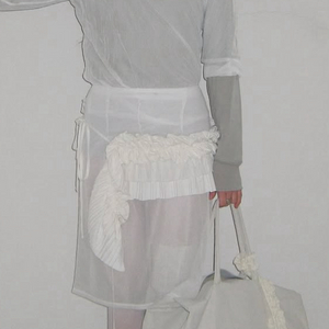 낫띵에브리띵 메쉬 레이어드 스커트 MESH LAYERED MIDI SKI 이미지