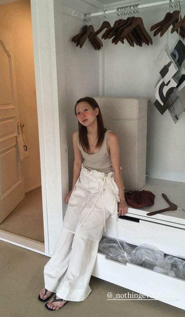 낫띵에브리띵 메쉬 레이어드 스커트 MESH LAYERED MIDI SKI 이미지