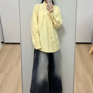 폴로 랄프로렌 원포켓 옐로우 코튼 셔츠 남방 이미지