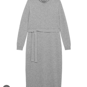 띠어리 Theory 벨티드 터틀넥 100 캐시미어 니트 원피스 P사이즈