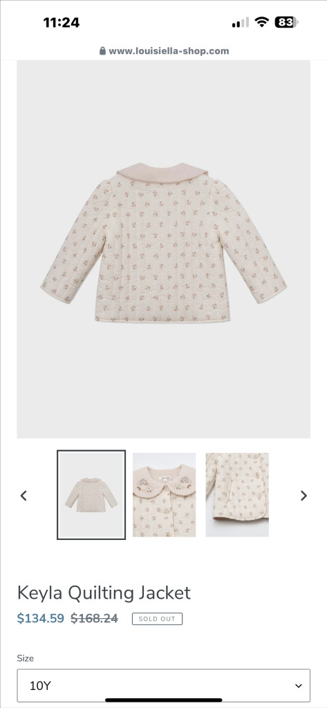 미착용) 슈슈앤크라 루이스미샤 퀼팅 점퍼 100--3