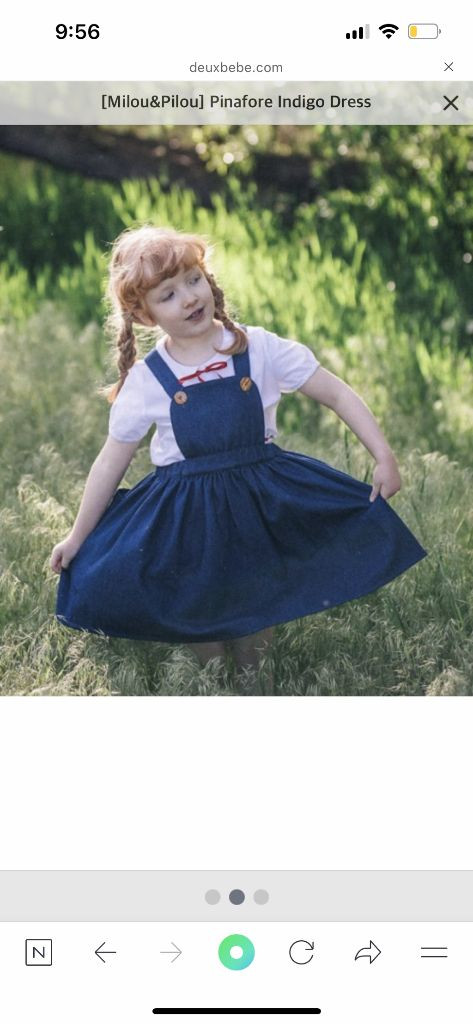 밀로우 필로우 데님 치마 6y--3