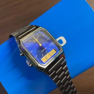 카시오 메탈 시계 청판 모델 aq-230gg