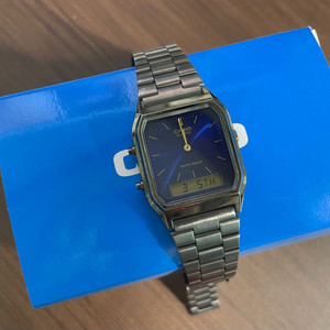 카시오 메탈 시계 청판 모델 aq-230gg