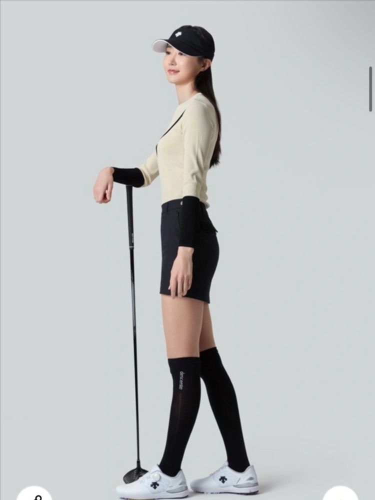 새상품 데상트 골프 니삭스 검정양말--1