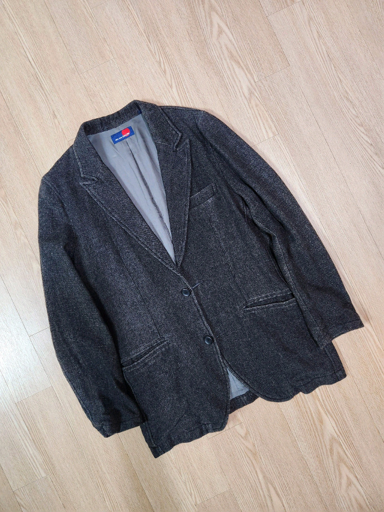 가이진 메이드 브라운 러기드 울 블레이져--1