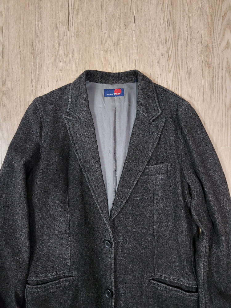 가이진 메이드 브라운 러기드 울 블레이져--2