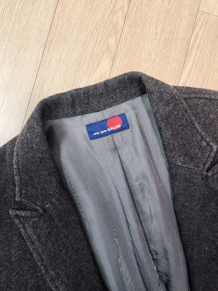 가이진 메이드 브라운 러기드 울 블레이져--4