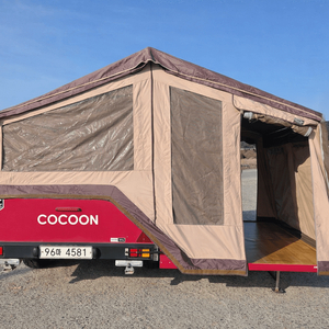 코쿤 CC4 텐트 트레일러 / 350만원 / 내외부 상태 굿!! 스킨 상태 굿!! 전기 바닥 난방!! 이미지