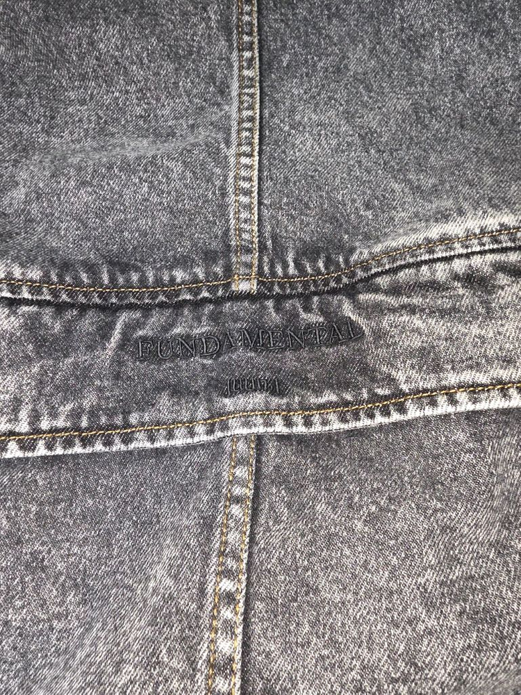 준지 후디드 라이트 그레이 워싱 오버사이즈 데님 자켓 44--4