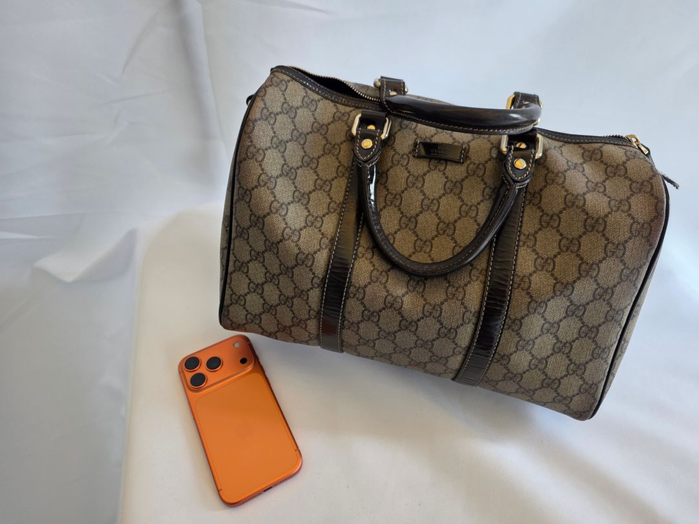 구찌 GG패턴 보스턴백 브라운 이미지