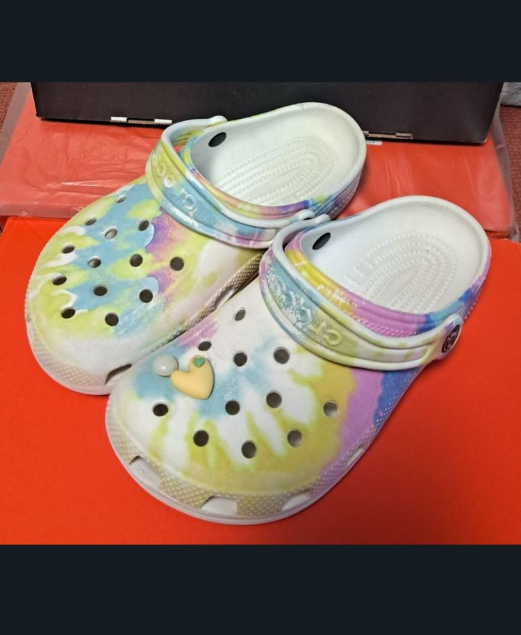 크록스 J3 220~225 타이다이 쥬니어 여성크록스--2