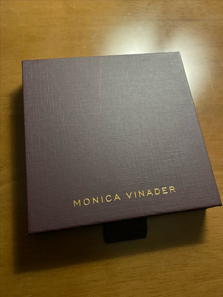 모니카비나더 D 이니셜 참 리사이클 18ct 옐로 골드 플레이트 버메일 스털링 실버 펜던트 목걸이(실버925/도금) 이미지