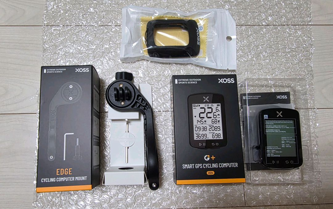 [풀세트] XOSS 정품 풀세트 자전거 속도계 거치대 세트 GPS 가민 라이트 전조등 이미지