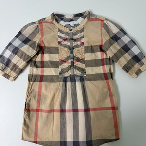 버버리키즈 체크 원피스 4Y 택포