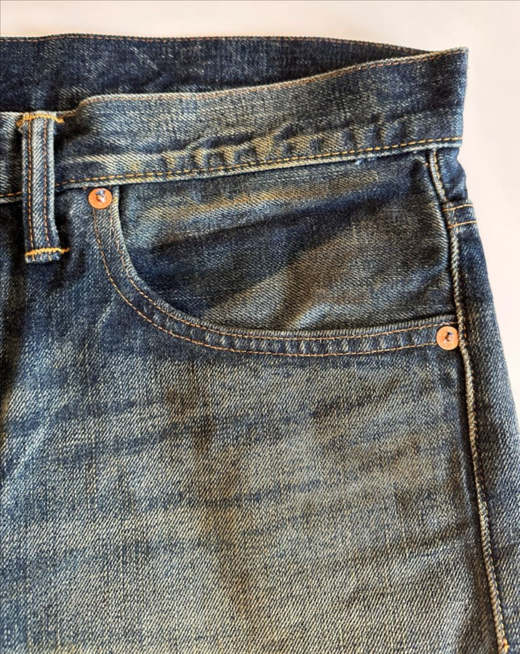 (역대급 워싱) RRL 더블알엘 빈티지 5포켓 기빈스 34-30 신품급--3
