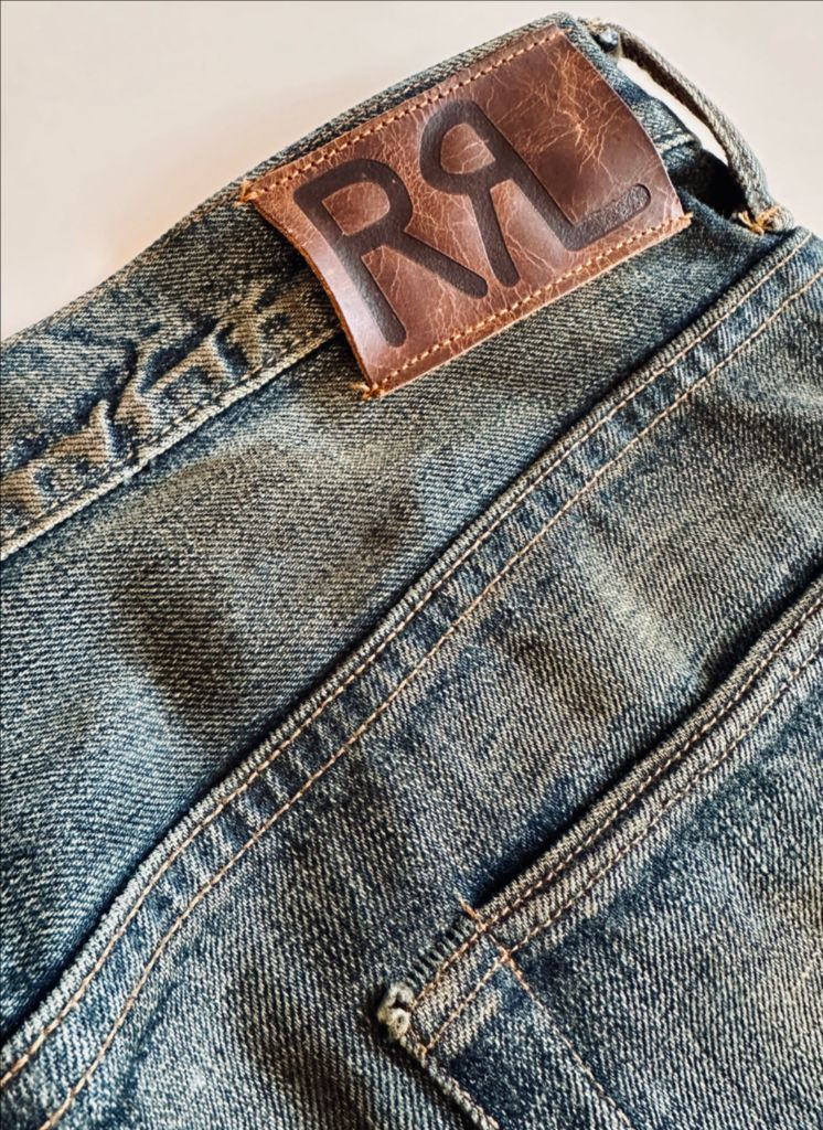 (역대급 워싱) RRL 더블알엘 빈티지 5포켓 기빈스 34-30 신품급--5