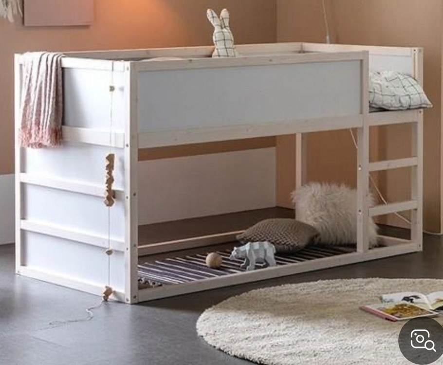 레이디가구 원목 벙커 이층 침대 핑크 텐트 일층 침대 가능 이케아--2