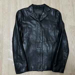 바나나리퍼블릭 천연 양가죽 라이더 가죽자켓 S/90