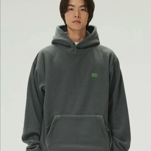 [새상품] M) Lee 리 스몰 트위치 플리스 후드티 차콜