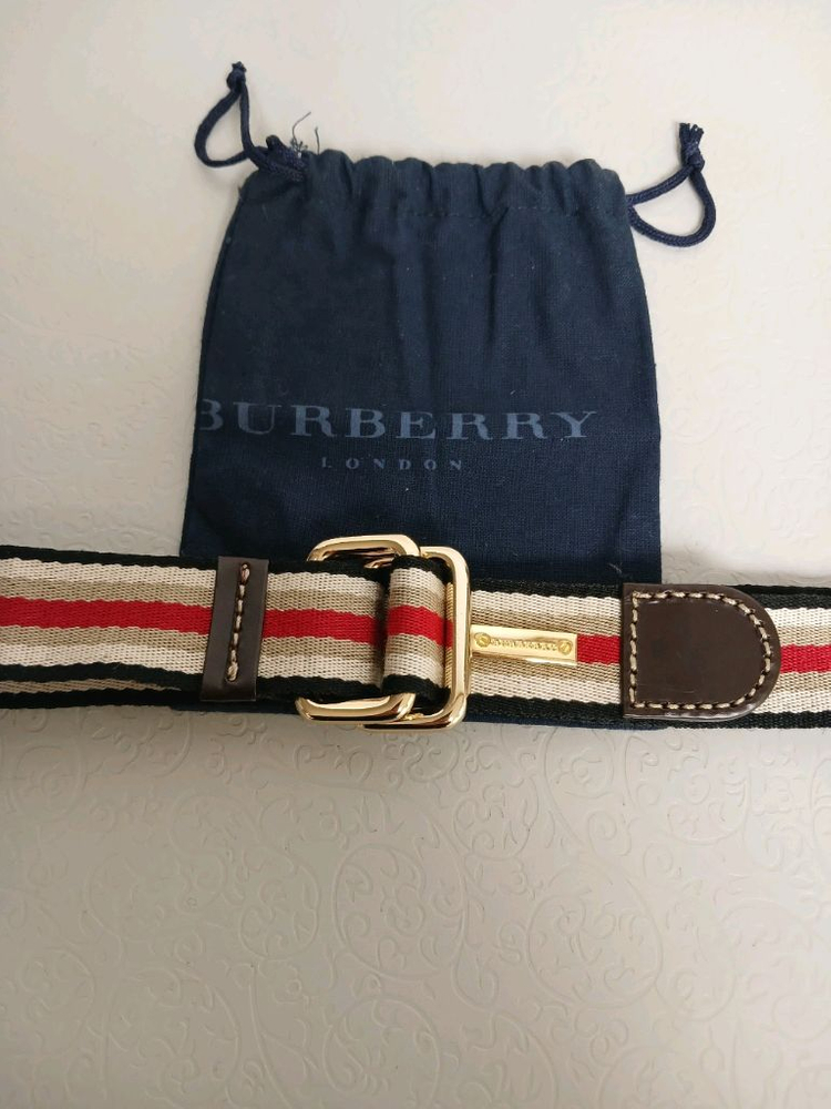 버버리 스트라이프 벨트 정품 이미지